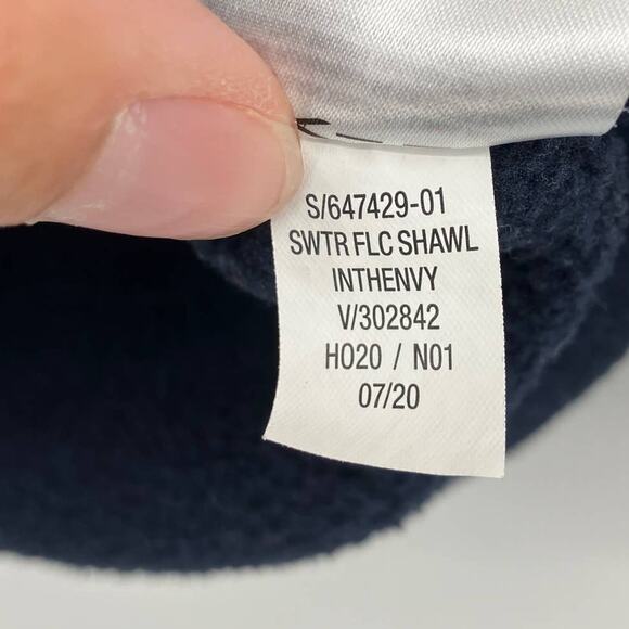 Old Navy Blue Knit Fleece Shawl Collar Button Long Sleeve Sweater Top Shirt - Picture 7 of 8